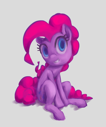 Size: 1410x1683 | Tagged: safe, artist:saltycube, derpibooru import, pinkie pie, earth pony, pony, full body, looking at you, simple background, solo