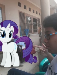 Size: 1200x1600 | Tagged: safe, artist:rarityvrymerzhmusic, derpibooru import, rarity, pony, spoiler:isolated zaidan habibie, 1000 years in photoshop, graphic design is my passion, irl, photo, ponies in real life, zaidan habibie