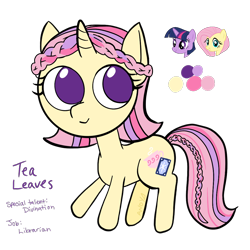 Size: 1080x1080 | Tagged: safe, artist:mlpsunnydaze, derpibooru import, fluttershy, twilight sparkle, oc, oc:tea leaves, pegasus, pony, unicorn, female, lesbian, magical lesbian spawn, next generation, offspring, parent:fluttershy, parent:twilight sparkle, parents:twishy, shipping, simple background, solo, transparent background, twishy