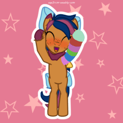 Size: 800x800 | Tagged: safe, artist:age3rcm, derpibooru import, oc, oc only, oc:solar comet, animated, bow, caramelldansen, clothes, hair bow, socks, solo, striped socks, tail bow