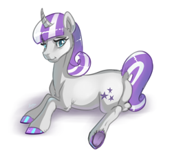 Size: 4000x3884 | Tagged: safe, artist:mylittlegodzilla, derpibooru import, twilight velvet, pony, unicorn, chest fluff, colored hooves, dock, ear fluff, female, high res, leg fluff, lying down, mare, prone, simple background, solo, white background