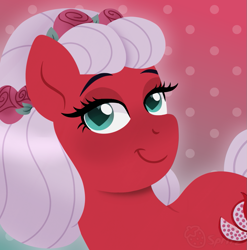 Size: 953x964 | Tagged: safe, artist:strawberry-spritz, derpibooru import, oc, oc:allura, pony, female, mare, not cheerilee, solo