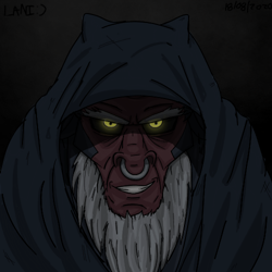 Size: 500x500 | Tagged: safe, artist:laninota8, derpibooru import, lord tirek, cloak, clothes, evil, glowing eyes