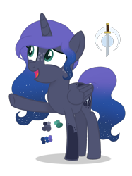 Size: 1100x1468 | Tagged: safe, artist:magicuniclaws, derpibooru import, oc, oc:moon quartz, pony, female, offspring, parent:king sombra, parent:princess luna, parents:lumbra, simple background, solo, teenager, transparent background