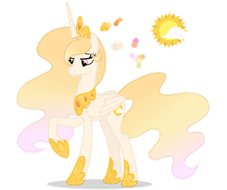 Size: 1280x1077 | Tagged: safe, artist:magicuniclaws, derpibooru import, oc, oc:anamitra, alicorn, pony, female, mare, offspring, parent:princess celestia, parent:royal guard, parents:guardlestia, simple background, solo, transparent background