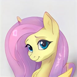 Size: 1024x1024 | Tagged: safe, artist:thisponydoesnotexist, derpibooru import, pony, bust, female, mare, neural network, not fluttershy, portrait, simple background, solo