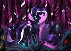 Size: 4500x3250 | Tagged: safe, artist:darksly, derpibooru import, idw, nightmare rarity, unicorn, looking at you