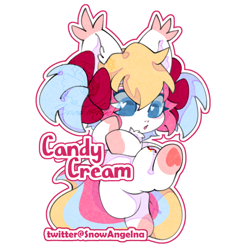 Size: 700x700 | Tagged: safe, artist:snow angel, derpibooru import, oc, oc only, oc:candy cream, bat pony, pony, bat pony oc, bat wings, chibi, colored pupils, simple background, solo, white background, wingding eyes, wings