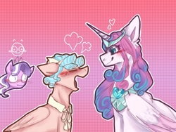 Size: 768x576 | Tagged: safe, artist:jordgubbshmak, derpibooru import, cozy glow, diamond tiara, princess flurry heart, pegasus, pony, older, older cozy glow, older flurry heart