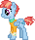Size: 72x82 | Tagged: safe, artist:botchan-mlp, derpibooru import, windy whistles, pony, animated, blinking, clothes, desktop ponies, female, hair, mare, pixel art, simple background, smiling, solo, sprite, standing, transparent background, wings