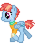 Size: 70x86 | Tagged: safe, artist:botchan-mlp, derpibooru import, windy whistles, pony, animated, clothes, cutie mark, desktop ponies, female, hair, mare, pixel art, run, running, simple background, smiling, solo, sprite, transparent background, trotting, wings