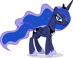 Size: 4783x3797 | Tagged: safe, artist:pumpkinpieforlife, derpibooru import, princess luna, alicorn, pony, a royal problem, absurd resolution, angry, simple background, solo, transparent background, vector