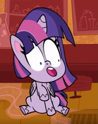 Size: 469x596 | Tagged: safe, derpibooru import, screencap, twilight sparkle, twilight sparkle (alicorn), alicorn, pony, all that jitters, my little pony: pony life, spoiler:pony life s01e24, cropped, great moments in animation, smear frame, solo