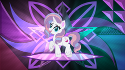 Size: 3840x2160 | Tagged: safe, artist:laszlvfx, artist:theretroart88, derpibooru import, edit, potion nova, pony, unicorn, my little pony: pony life, female, looking at you, mare, open mouth, raised hoof, solo, unshorn fetlocks, wallpaper, wallpaper edit