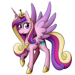 Size: 600x600 | Tagged: safe, artist:breadcipher, derpibooru import, princess cadance, alicorn, pony, crown, cute, cutedance, female, jewelry, mare, regalia, simple background, solo, spread wings, transparent background, wings