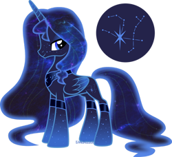 Size: 1280x1165 | Tagged: safe, artist:limedazzle, derpibooru import, oc, oc:starlet andromeda, alicorn, pony, constellation, female, mare, simple background, solo, transparent background