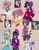 Size: 3163x4045 | Tagged: safe, artist:valeriamagicart, derpibooru import, applejack, flutterholly, fluttershy, merry, pinkie pie, rainbow dash, rarity, snowfall frost, spirit of hearth's warming past, starlight glimmer, human, a hearth's warming tail, adorkable, blazer, bowtie, clothes, cupcake, dork, food, humanized, ivory shirt, jabot, scene interpretation, shirt, snowdash, spirit of hearth's warming presents, tophat, traditional art, waistcoat