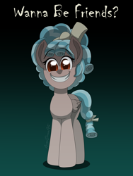 Size: 3000x4000 | Tagged: safe, artist:aarondrawsarts, derpibooru import, cozy glow, pegasus, pony, commission, commissioner:reversalmushroom, creepy, creepy smile, evil grin, grin, looking at you, slasher smile, smiling, solo