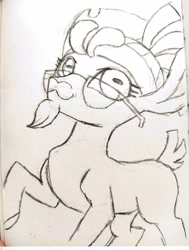 Size: 2472x3263 | Tagged: safe, artist:imposter dude, derpibooru import, shanty goat, goat, them's fightin' herds, community related, female, pencil drawing, solo, sunglasses, traditional art