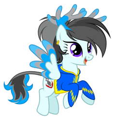 Size: 2997x3171 | Tagged: safe, artist:rioshi, artist:starshade, derpibooru import, oc, oc only, oc:acer jetstream, pegasus, pony, cute, female, happy, simple background, solo, white background