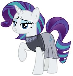 Size: 1024x1070 | Tagged: safe, artist:emeraldblast63, derpibooru import, coloratura, rarity, pony, unicorn, alternate hairstyle, clothes swap, simple background, transparent background