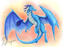 Size: 3275x2439 | Tagged: safe, artist:yeahbutthendragons, derpibooru import, princess ember, dragon, dragoness, female, flying, signature, simple background, solo, traditional art