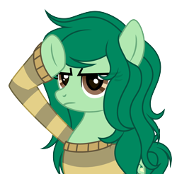 Size: 3871x3813 | Tagged: safe, artist:rioshi, artist:starshade, derpibooru import, wallflower blush, earth pony, pony, better together, equestria girls, forgotten friendship, clothes, equestria girls ponified, eyebrows visible through hair, female, mare, ponified, rainbow dash salutes, simple background, solo, sweater, transparent background