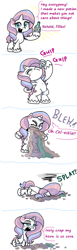 Size: 500x1623 | Tagged: safe, derpibooru import, potion nova, unicorn, my little pony: pony life, alcohol, barf, beer, comic, crude, drunk, female, filly, mare, parody, puking rainbows, solo, swearing, vomit, vomiting