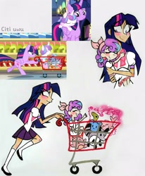 Size: 2510x3049 | Tagged: safe, artist:citi, derpibooru import, screencap, princess flurry heart, twilight sparkle, twilight sparkle (alicorn), alicorn, human, a flurry of emotions, humanized, magic, scene interpretation, screencap reference, telekinesis