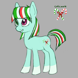 Size: 1000x1000 | Tagged: safe, artist:catachromatic, derpibooru import, oc, oc:candy canter, earth pony, coat markings, heterochromia, simple background, solo