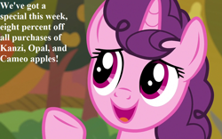 Size: 1152x720 | Tagged: safe, derpibooru import, edit, edited screencap, screencap, sugar belle, the big mac question, bronybait, cute, speech, sugarbetes, talking