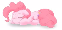 Size: 1987x967 | Tagged: safe, artist:kurogewapony, derpibooru import, pinkie pie, earth pony, pony, daily pinkie pie, eyes closed, female, mare, sleeping, solo