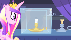 Size: 1920x1080 | Tagged: safe, derpibooru import, screencap, princess cadance, alicorn, pony, three's a crowd, candle, solo