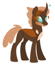 Size: 428x506 | Tagged: safe, artist:echabi, derpibooru import, oc, oc:solaris, changedling, changeling, brown changeling, simple background, solo, transparent background