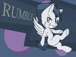 Size: 4032x3024 | Tagged: safe, artist:larrykitty, derpibooru import, rumble, pegasus, pony, colt, dock, male, wallpaper