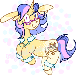 Size: 2416x2417 | Tagged: safe, artist:twilightcomet, derpibooru import, oc, oc only, pony, unicorn, cuffs (clothes), glasses, simple background, smiling, solo, transparent background