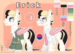 Size: 2108x1528 | Tagged: safe, artist:shinningblossom12, derpibooru import, oc, oc only, bat pony, pony, base used, bat pony oc, bat wings, bisexual pride flag, clothes, duo, glasses, necktie, pride, pride flag, wings