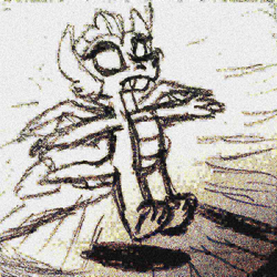 Size: 800x800 | Tagged: safe, artist:tarkan809, derpibooru import, smolder, dragon, deep fried meme, dragoness, female, floating, glowing eyes, meme, monochrome, sketch, solo, t pose, traditional art