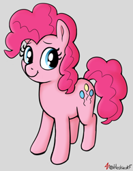 Size: 1025x1311 | Tagged: safe, artist:heretichesh, derpibooru import, pinkie pie, earth pony, pony, cutie mark, female, mare, smiling, solo, solo female, standing