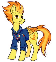 Size: 900x1000 | Tagged: safe, artist:malphym, derpibooru import, spitfire, pony, clothes, simple background, solo, transparent background, two toned wings, uniform, wings, wonderbolts dress uniform