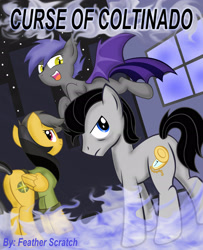 Size: 2207x2716 | Tagged: safe, artist:divebomb5, derpibooru import, daring do, oc, oc:echo, fanfic:curse of coltinado, fanfic, fanfic art, fanfic cover