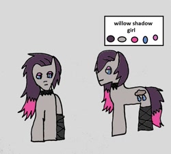 Size: 933x838 | Tagged: safe, artist:ask-luciavampire, derpibooru import, oc, earth pony, pony, goth, profile, tumblr, tumblr:ask-the-pony-gamers