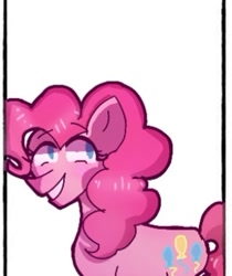 Size: 320x381 | Tagged: safe, alternate version, artist:blue_beanz_101, derpibooru import, pinkie pie, earth pony, pony, female, grin, mare, smiling, solo
