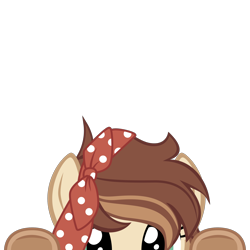 Size: 2000x2000 | Tagged: safe, artist:mrkat7214, derpibooru import, oc, oc only, oc:apple bottom, earth pony, pony, commission, female, high res, looking at you, lurking, mare, peeking, simple background, soon, transparent background, underhoof, vector, ych result