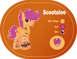 Size: 1400x1068 | Tagged: safe, artist:n0kkun, derpibooru import, scootaloo, pegasus, pony, absurd resolution, alternate hairstyle, alternate universe, commission, ear piercing, earring, eyebrow piercing, facial hair, headcanon, jewelry, lip piercing, male, older, older scootaloo, orange background, piercing, reference sheet, scar, simple background, solo, spiked wristband, stallion, stubble, tattoo, trans boy, trans stallion, transgender, transparent background, wing piercing, wristband