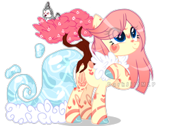 Size: 3400x2500 | Tagged: safe, artist:darkjillmlp123, oc, bird, original species, pony, female, mare, simple background, solo, transparent background