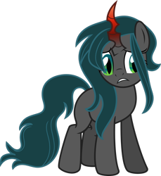 Size: 1280x1398 | Tagged: safe, artist:digimonlover101, oc, oc:nightshade, changepony, hybrid, absurd resolution, female, interspecies offspring, offspring, parent:king sombra, parent:queen chrysalis, parents:chrysombra, simple background, solo, transparent background