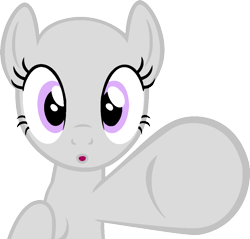 Size: 974x932 | Tagged: safe, artist:maddieadopts, oc, earth pony, pony, :o, bald, base, bust, earth pony oc, eyelashes, looking at you, open mouth, pointing, raised hoof, simple background, solo, transparent background, underhoof