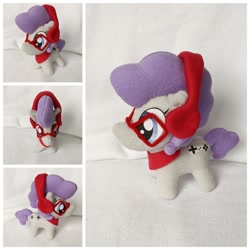 Size: 1024x1024 | Tagged: safe, artist:fleecefriendship, oc, oc only, oc:cinnabyte, adorkable, commission, cute, dork, gaming headphones, headphones, headset, merchandise, mini, plushie, simple