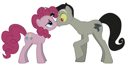 Size: 3748x1984 | Tagged: safe, derpibooru import, discord, pinkie pie, earth pony, pony, discopie, female, husband and wife, kiss on the lips, kissing, male, pony discord, shipping, straight